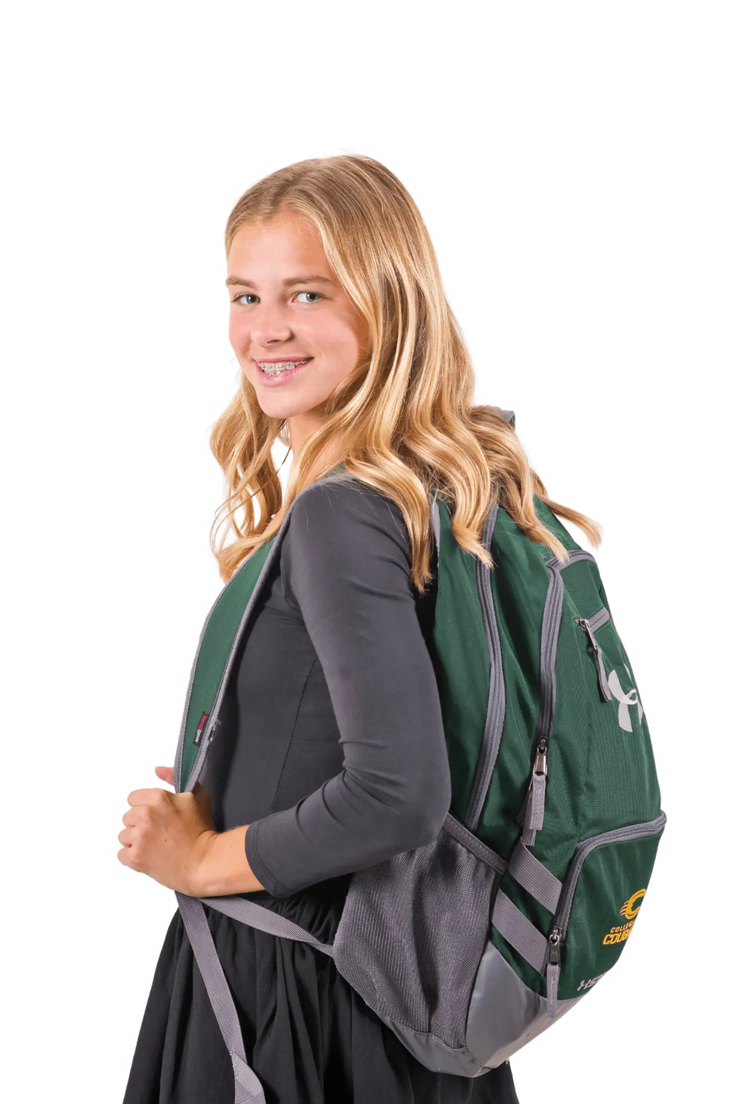 Middle school student smiling