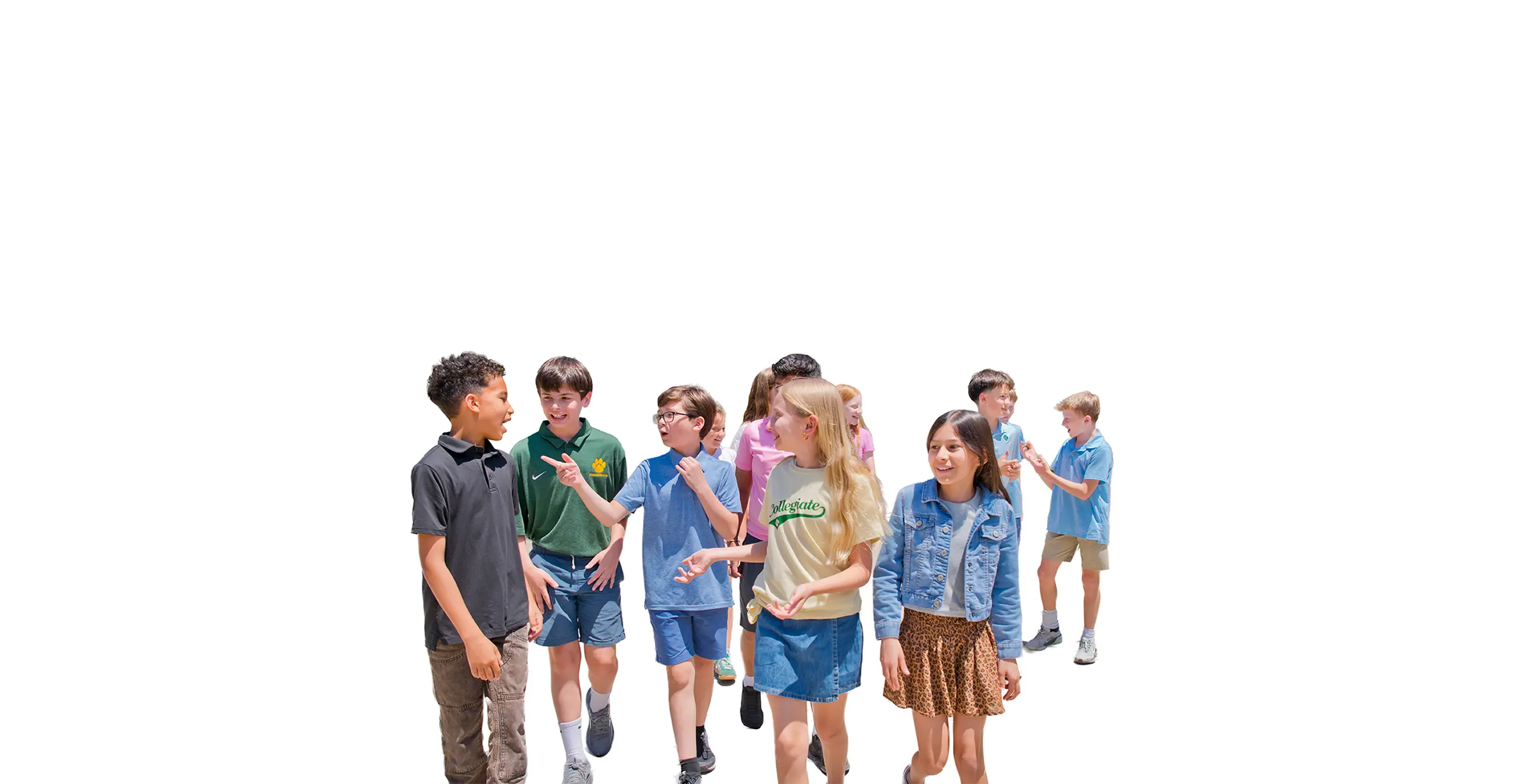 Students walking oudoors