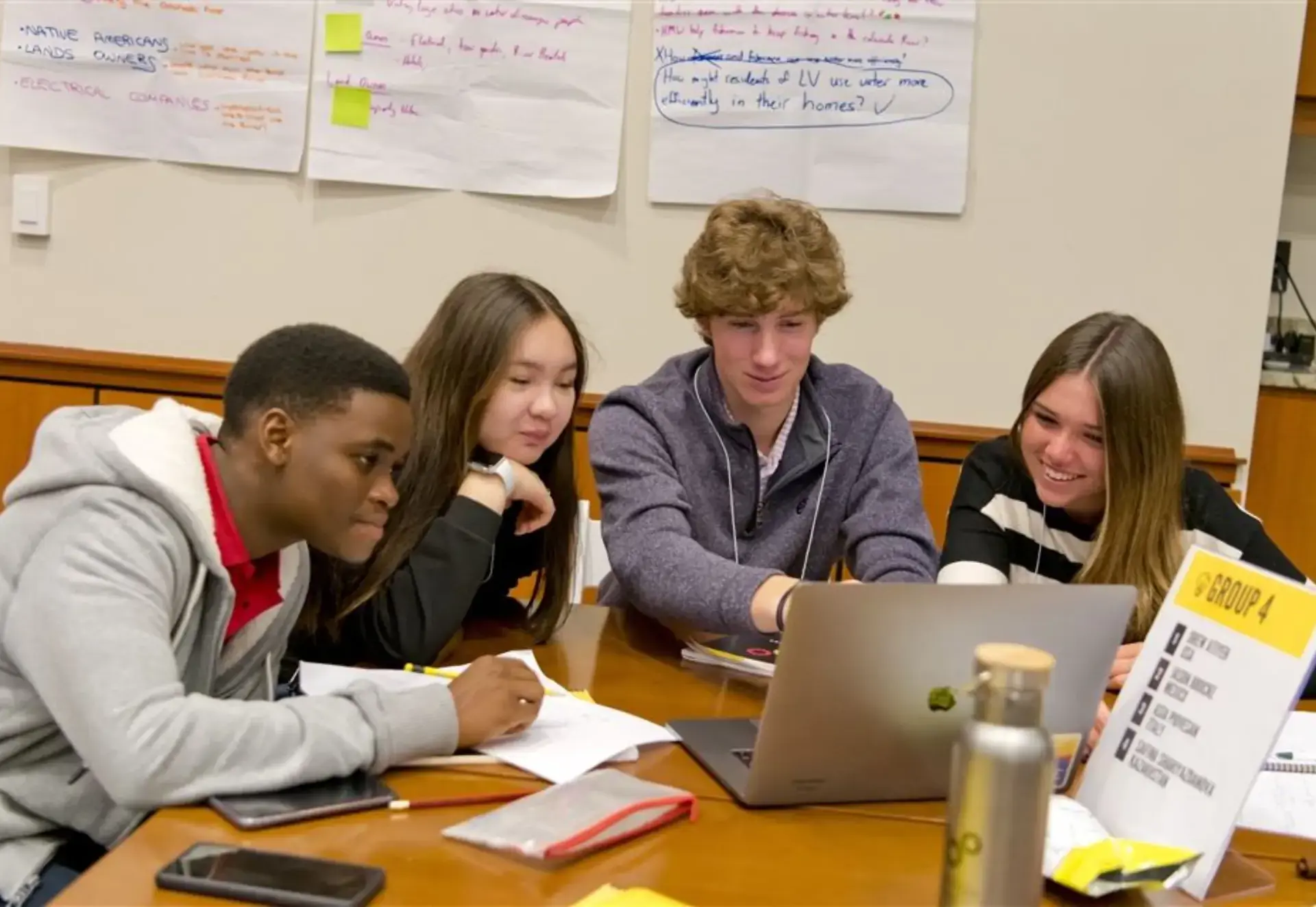 students studying together