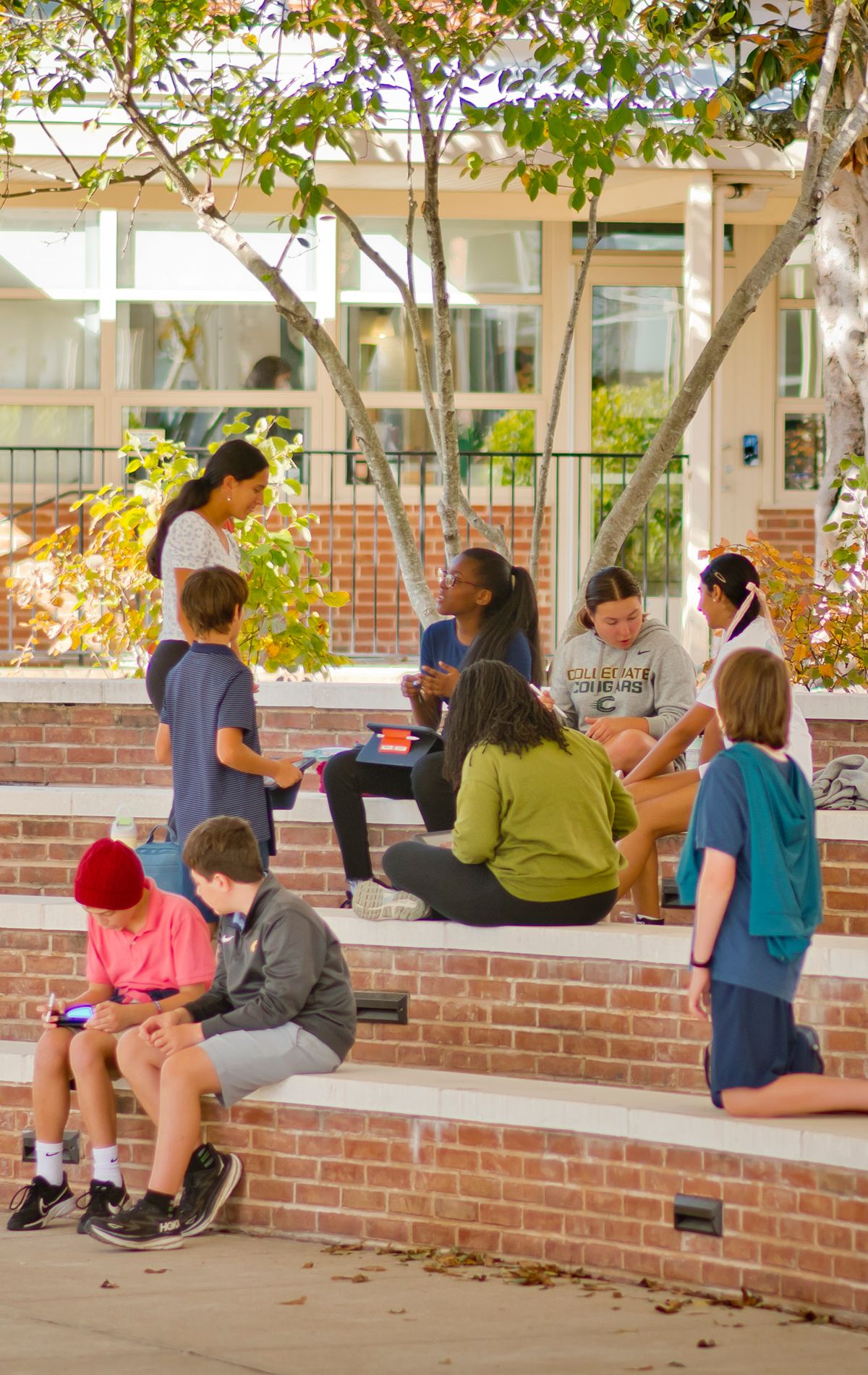 Students using their ipad